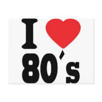 I Love 80 ´s postcards