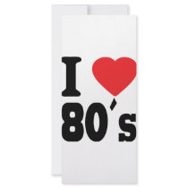 I Love 80 ´s Custom Rack Cards