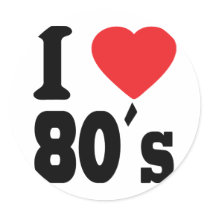 I Love 80 ´s stickers