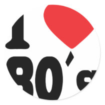 I Love 80 ´s stickers