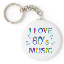 I Love 80s Keychain