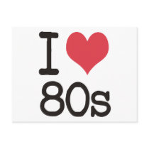 I Love 80s Products & Designs! Postcard