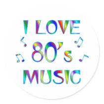 I Love 80s stickers