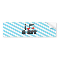 I Love 8 Bit Bumper Stickers