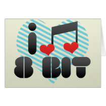 I Love 8 Bit Card