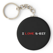 I Love 8 Bit Key Chain