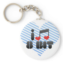 I Love 8 Bit Key Chain