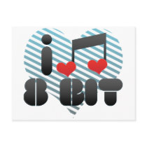 I Love 8 Bit Postcard