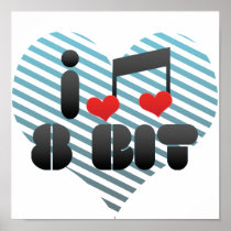 I Love 8 Bit Print