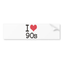 I Love 90s Products & Designs! bumper stickers by campagnaa I Love 90s Products & Designs! bumper stickers