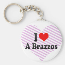 I love A Brazzos Key Chain