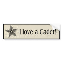 I Love a Cadet Bumper Sticker bumper stickers