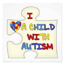 I Love a Child With Autism Custom Announcement