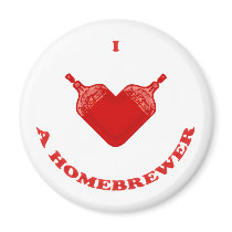 I Love a Homebrewer Refrigerator Magnet