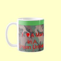 I love a man in a green uniform mugs