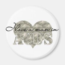 I love a man in ACU's Fridge Magnet