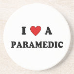 I Love A Paramedic Beverage Coaster