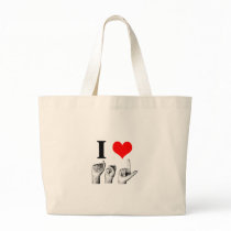 I Love A-S-L (2) Tote Bags