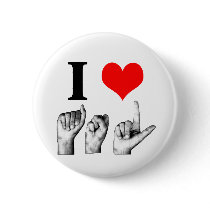 I Love A-S-L buttons