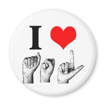 I Love A-S-L magnets
