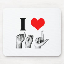 I Love A-S-L mousepads