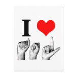 I Love A-S-L Postcards