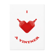 I Love a Vintner Postcard