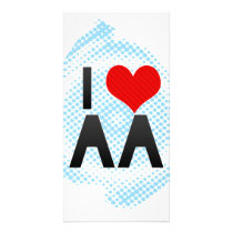 I Love AA Personalized Photo Card