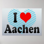 I Love Aachen, Germany Poster