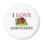 I Love Aardvarks Fridge Magnet