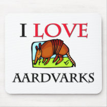 I Love Aardvarks mousepads