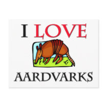 I Love Aardvarks Post Cards