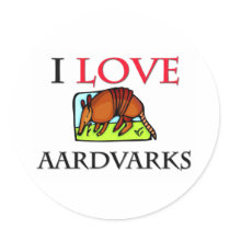 I Love Aardvarks stickers