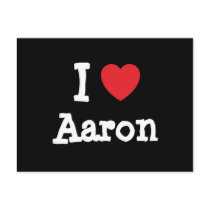 I love Aaron heart T-Shirt postcards by funnycustomtshirts I love Aaron heart T-Shirt postcards