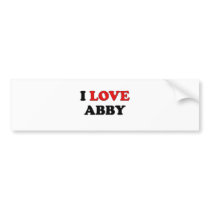 I Love Abby Bumper Stickers
