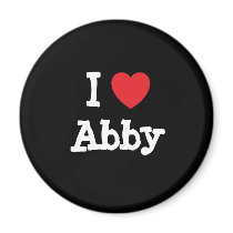 I love Abby heart T-Shirt magnets