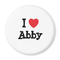 I love Abby heart T-Shirt Magnets