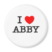 I Love Abby Magnets