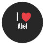 I love Abel Round Stickers
