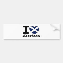 I love Aberdeen Bumper Stickers
