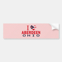 I love Aberdeen, Ohio Bumper Stickers