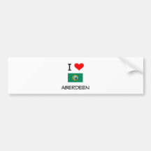 I Love Aberdeen Washington Bumper Stickers