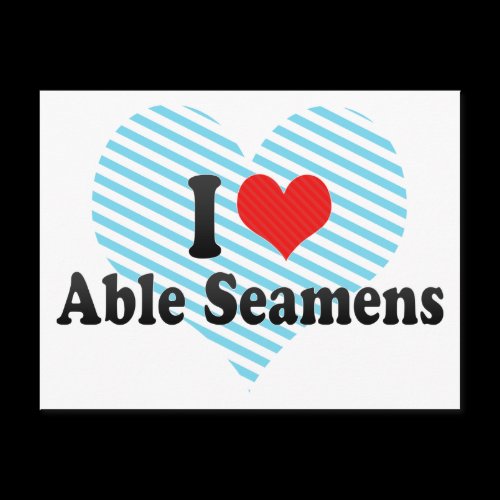 I Love Able Seamens Post Card