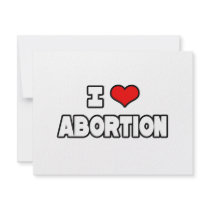 I Love Abortion Custom Announcement