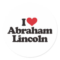 I Love Abraham Lincoln Stickers