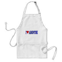 I Love Absinthe Aprons
