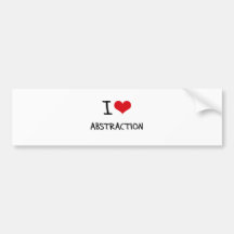 I Love Abstraction Bumper Sticker