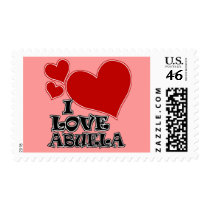 I LOVE ABUELA POSTAGE STAMPS
