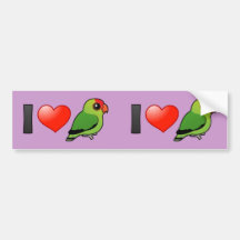 I Love Abyssinian Lovebirds Bumper Sticker
