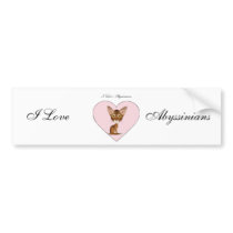 I Love Abyssinians Bumper Stickers